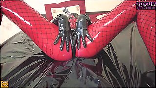 Latex Doll Masturbates In Full Latex