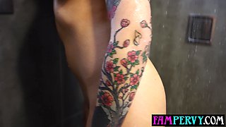 Eighteen years old takes a ride on stepbros huge prick