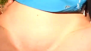 Threesome sex with skinny MILF in wood