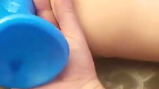 Wife Cum on Monster Dildo