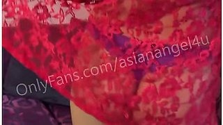 Horny Asian Hotwife Getting Ready To Put On A Show For The Guys In A Hotel Room