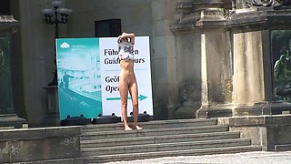 Young German Outdoors Public Blowjob