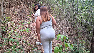 BBW Latina's Walk Naked Outdoors