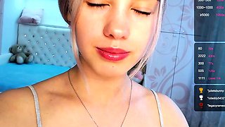 Hot blonde glamour babe solo plays to pleasure her hot body