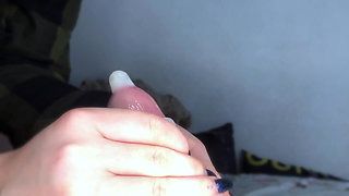 Cum in Condom, Then She Drinks It! Cut Clip