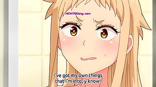 Naked anime beauty mounts BF in bath for deep messy grind
