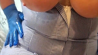 Naughty Nurse Julie - Oiled Tits & Bare Pussy Tease - 002-v-v-4-nurse-boobs