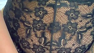 Italian American MILF Solo Play: Sexy Brunette in Lingerie