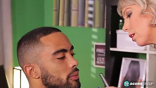 Ex Raiderette Takes Huge Black Cock - Blonde MILF Gets Facial
