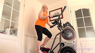 Katie Wish Works Out on Machines, Then Works Out Her GILF Pussy