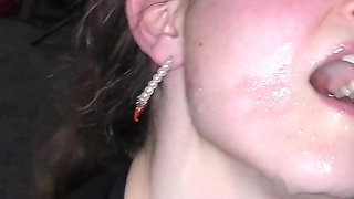 Debut Bukkake Facials for Aurora Frost