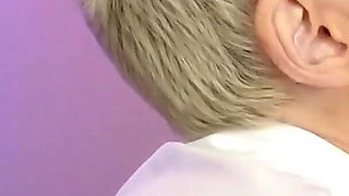 Ball licking fetish - unusual feeling for locked femboy