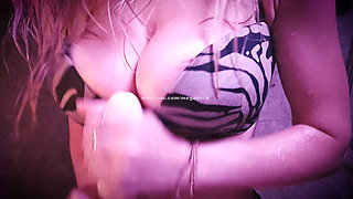 POV: Let Me Stroke You Slow While You Watch My Big Natural Tits ASMR