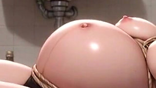 Pregnant Woman Smoking in Filthy Bathroom Bondage - Wet Pussy Desperation