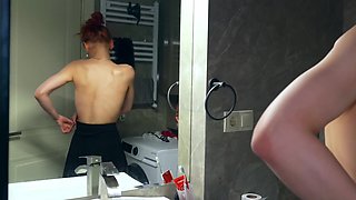 Sensual teens show off their impeccable bodies while playing with each other