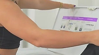 A Horny Blonde MILF Fucks the Building's Plumber in the Kitchen, Riding His Cock Like a Horny Slut