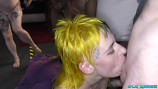 Debut Bukkake Facials for Lana Banana