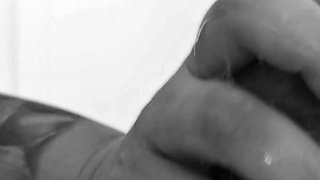 Femdom. a Busty Dominatrix Inserts Dilators Into a Stretch-wrapped Sex Slave's Urethra Until He Orgasms.