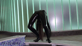 Flexible Beauty in Shiny Spandex