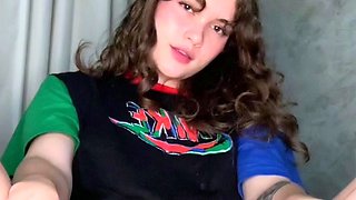 Kinky teen couple practices bdsm foot fetish