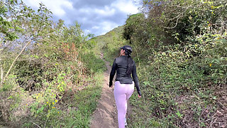Hike in the woods with a new acquaintance ends in a rich public fuck