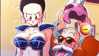 Kame Paradise Multiversex 2 - Chichi, Goku's Wife Playing with Roshi's Cock