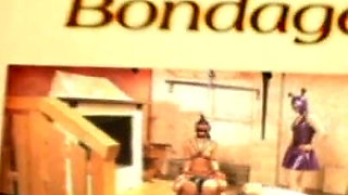 Bondage and wrapped in foil humiliating