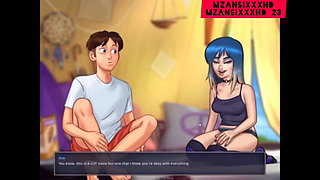 Nice pussy from a goth chick with blue hair. (Summertime Saga Gameplay)