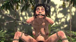 Old Granny Fruit Tree Bondage - Horny & Desperate for Anal