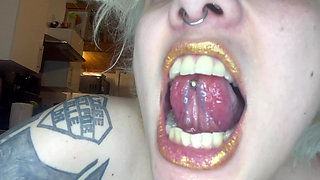 Mouth Fetish Lipstick Fetish No Makeup Goth Girl