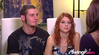 Swinger party couples going crazy and pleasuring each others: Babe, Blonde  Brunette Porn