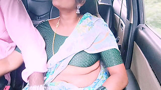 Desi Car Sex. Beautiful Housewife Cheating Husband Fucking for Long Drive with Husbend's Stepbrother. Telugu Dirty Talks