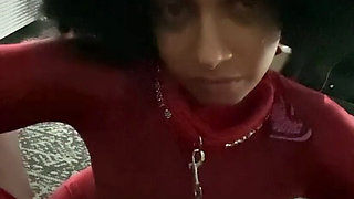 Leena Rayz - Slave with tiny and pretty hands strokes a shiny white cock