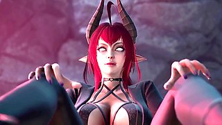 Scuccubus enjoys some wild fun with her elf in a hot animated scene