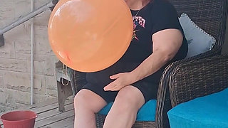 Big Beauty Nurse Vicki Has a Request to Blow up a Huge Balloon