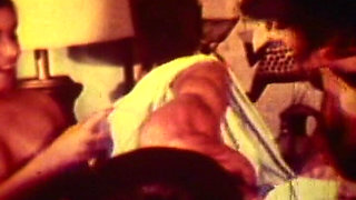 Red-tinted Vintage Loop Captures Retro Foursome in Raw Action