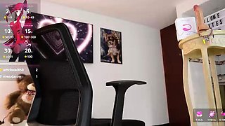 Short haired chick with big tits jerks her pussy online