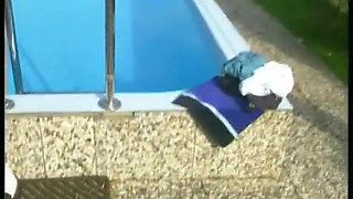 The neighbor teen join us for a pool party