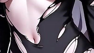 Fallen Nun - Glossy Body, Breast Squeeze & Explicit Posing