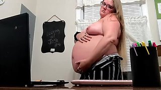 Naughty Teacher Nichole Madison JOI in Office - She's Pregnant With Your Baby!