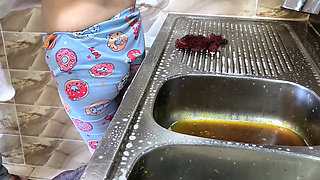 Saudi Man Fucks Arab Maid in Kitchen