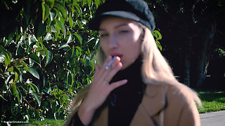 Outdoors Smoking with Beaty Russian Girl 2