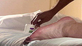 Young Man Massage 57 Year Old Stepmother After Going Out.