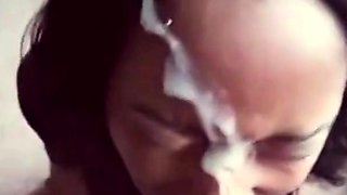 Ebony Amateur's Massive Facial