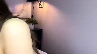 Busty brunette babe tease you with her big boobs