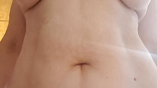 Mommy fucking the pillow, rubbing the long hairs of her pussy on top, imagining her young lover