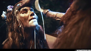 Hardcore Monster Fucking Parody - Futa Minotaur Medieval Fantasy with Ava Amira Swallowing Cum