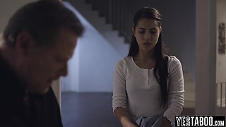 Busty tiny Latina teen babysitter railed