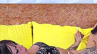 Black Lingerie Babe Open-legged Missionary Facefuck (cum in the Ass)