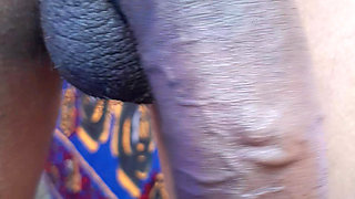 Outdoor massage black big cock Indian man